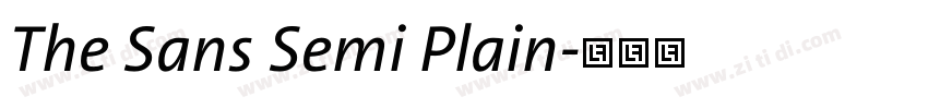 The Sans Semi Plain字体转换 The Sans Semi Plain字体转换
